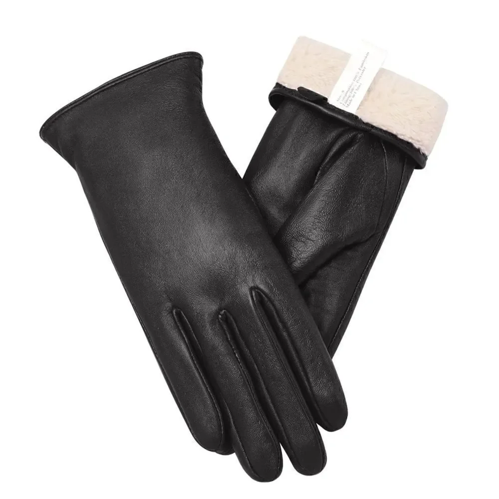 Black Leather Gloves